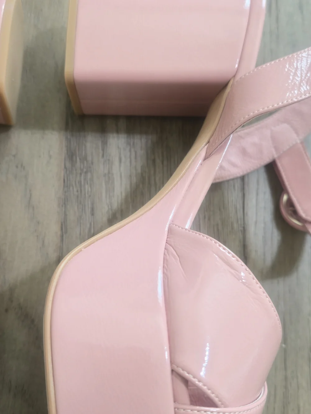 Jeffrey Campbell Platz Pink Blush Patent Leather Platform Heels Size 10 Feminine